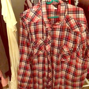 Torrid plaid button down blouse Torrid size 4